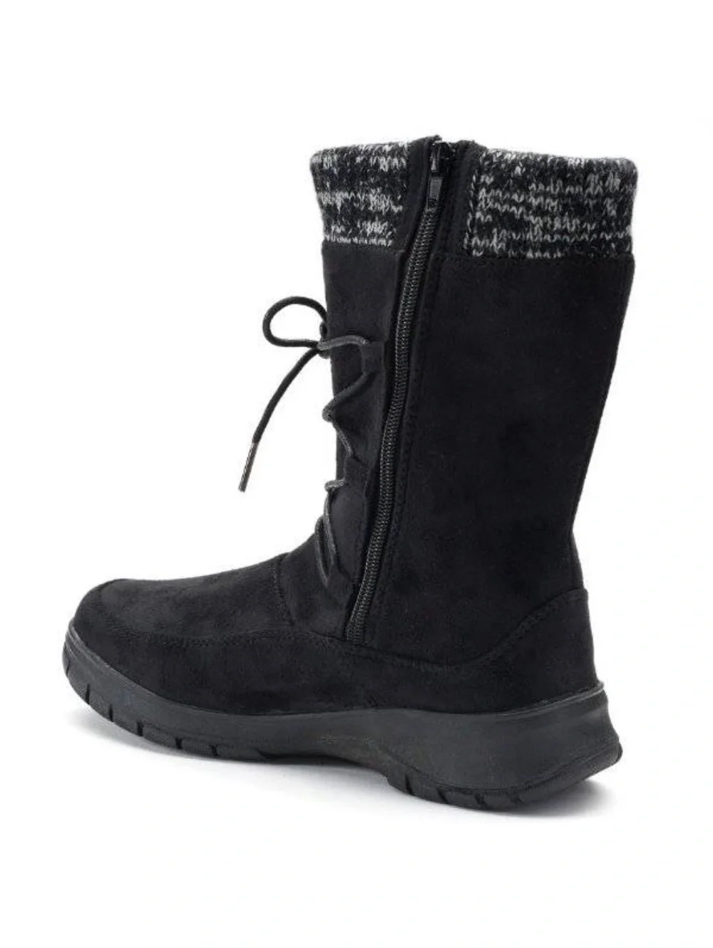 Itasca Winter Boots 6 Womens Black Water Resistant Suede Zip Up Round Toe Deidre